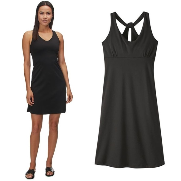 Patagonia • Magnolia Spring Dress black jersey knit a-line halter - Picture 1 of 8